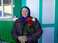 Жительница села Новосельское Аганета Майер отметила 90-летний юбилей