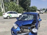 Сегодня в Аркадаке автоледи сбила мотоциклиста