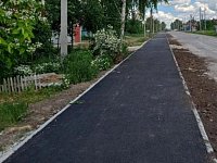 На улице Степана Разина - новый тротуар