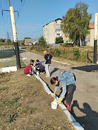 В Аркадаке продолжается ремонт здания техникума механизации и благоустройство его территории