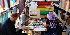 В Аркадакской библиотеке читатели рисовали родные просторы