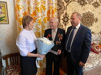 Сегодня в Росташах поздравляли ветерана битвы под Москвой Василия  Зотова