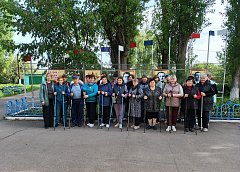 Марафон скандинавской ходьбы объединил аркадакцев старшего возраста
