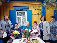 Ветерана орденоносного  Краснознаменского колхоза поздравляли с юбилеем 