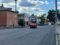 Идёт ремонт участка дороги по улице Каплунова 