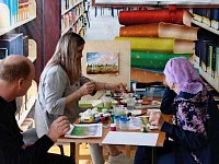 В Аркадакской библиотеке читатели рисовали родные просторы