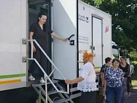 В Аркадакском районе работал передвижной маммограф