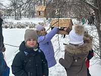 Аркадакские школьники открыли птичью столовую