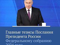 Владимир Владимирович Путин выступил с Посланием Президента России Федеральному Собранию