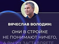ВОЛОДИН: ОНИ В СТРОЙКЕ НЕ ПОНИМАЮТ НИЧЕГО, А ВЫ ИХ ЗАСТАВЛЯЕТЕ...