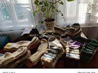 Чиганакские женщины связали для бойцов очередную партию тёплых носков