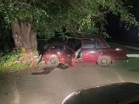 Минувшей ночью в Аркадаке автомобиль врезался в дерево