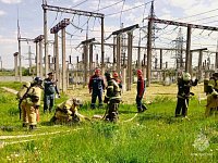 В Аркадаке проведены пожарно-тактические учения на электроподстанции