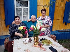 Ветерана орденоносного  Краснознаменского колхоза поздравляли с юбилеем 